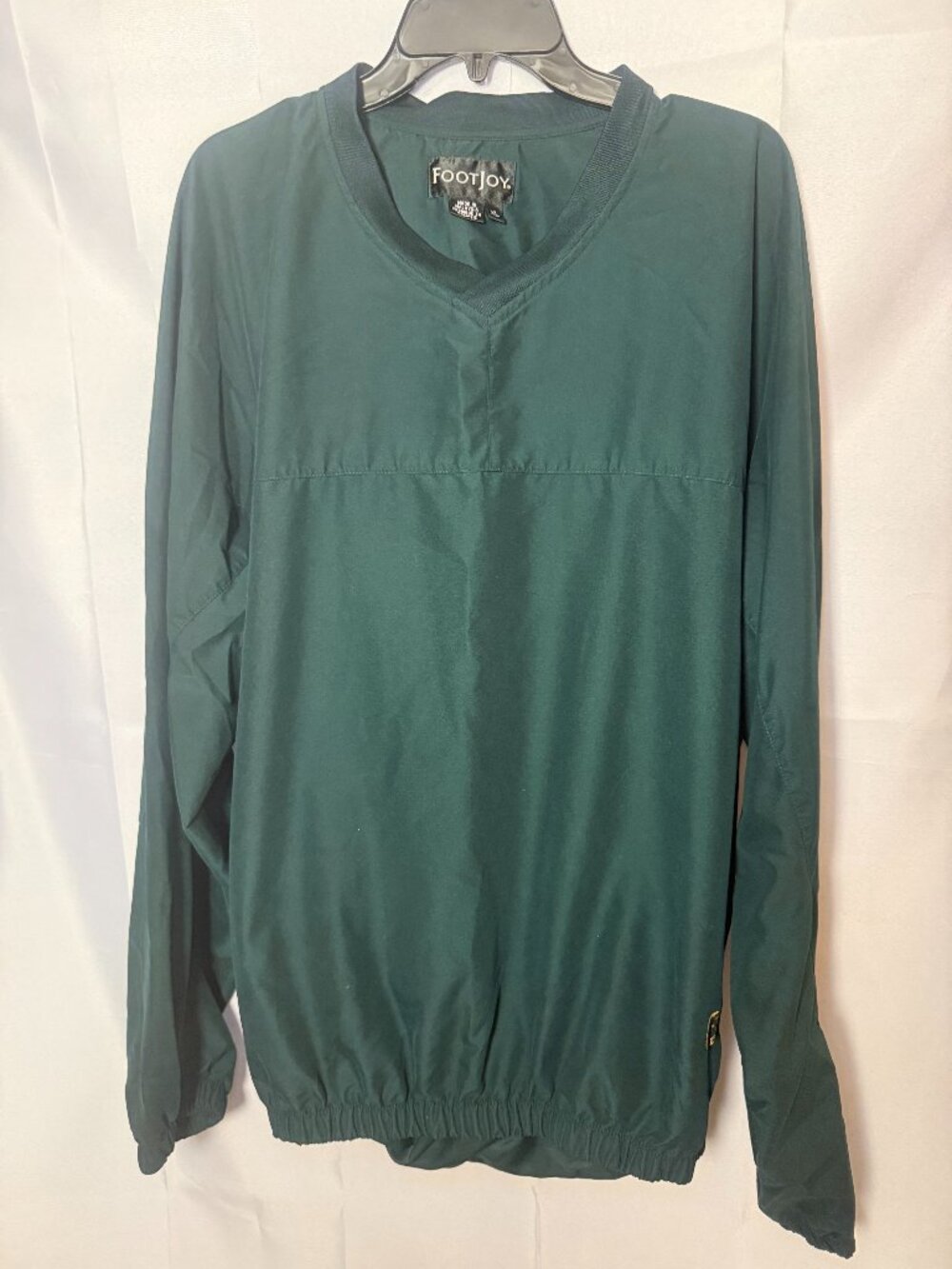 FootJoy XL Green V-Neck Golf Windbreaker Pullover Long Sleeve